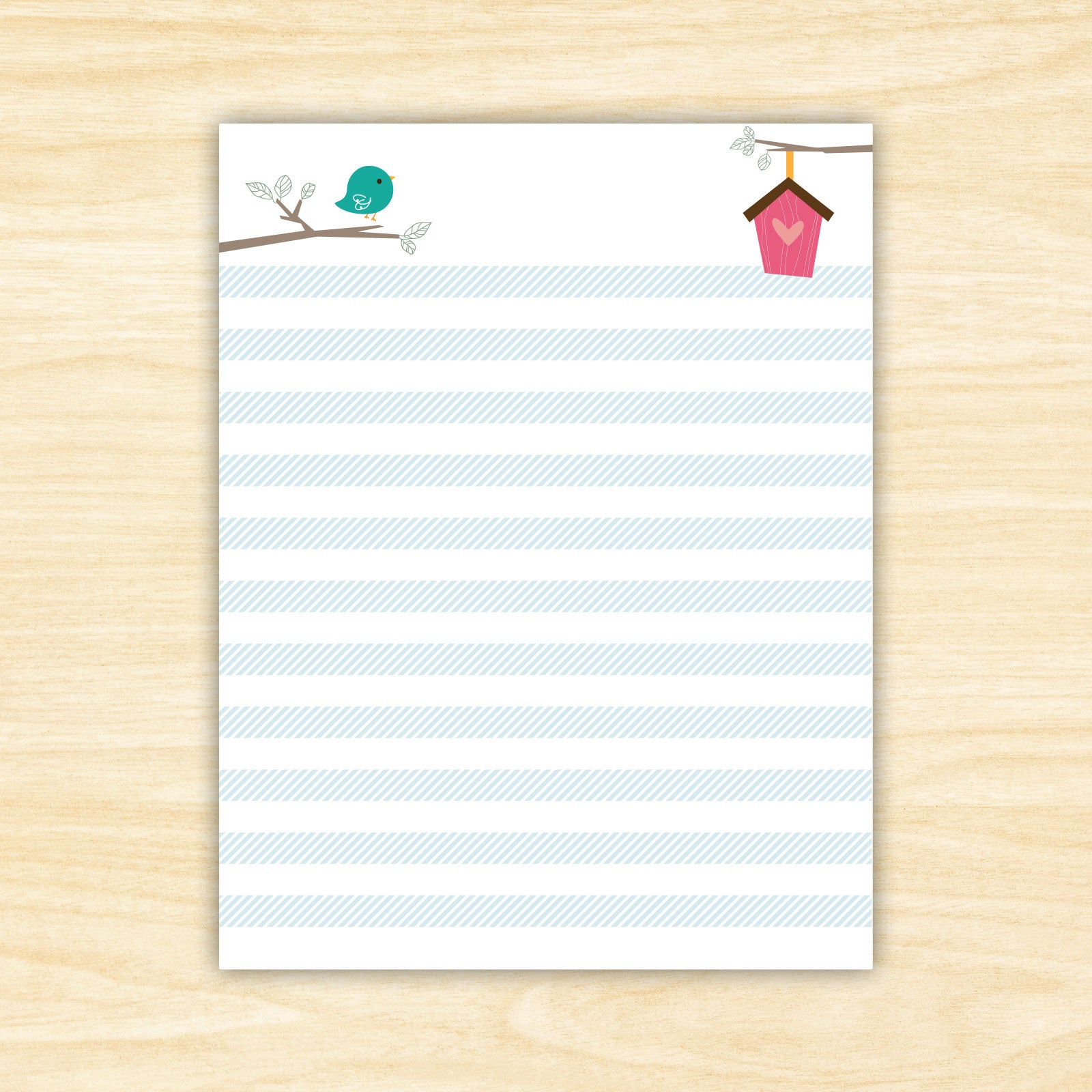 Cute Bird Lined Note Pad