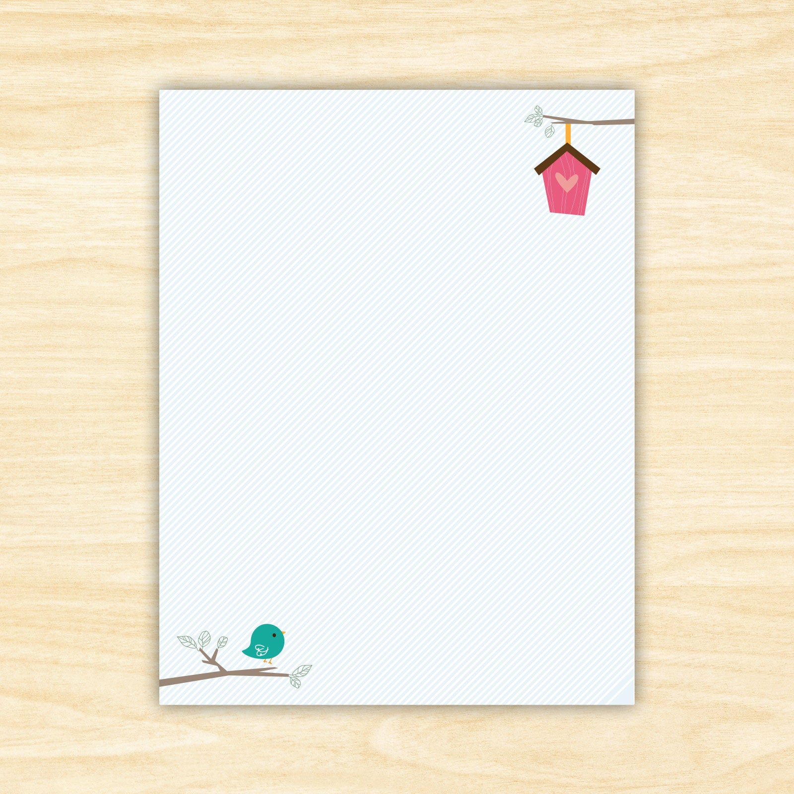 Cute Bird Unlined Note Pad