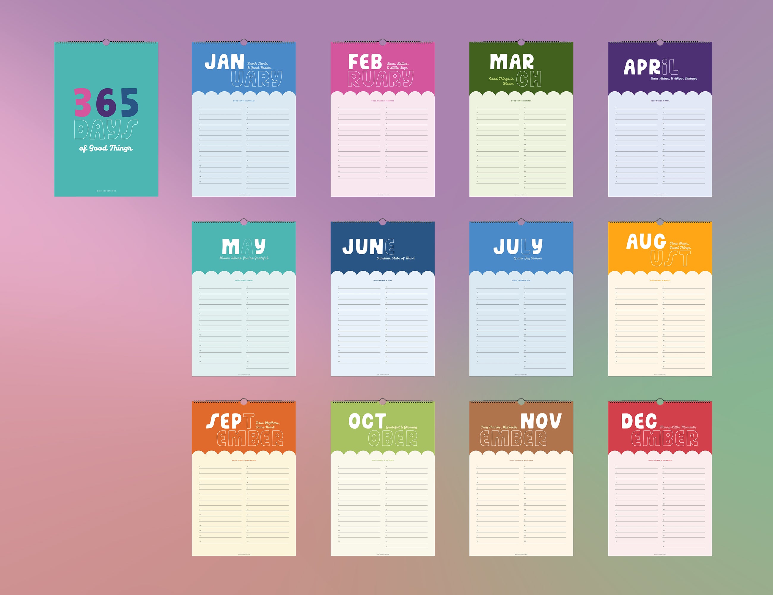 365 Days of Good Things (Gratitude or Perpetual Calendar)