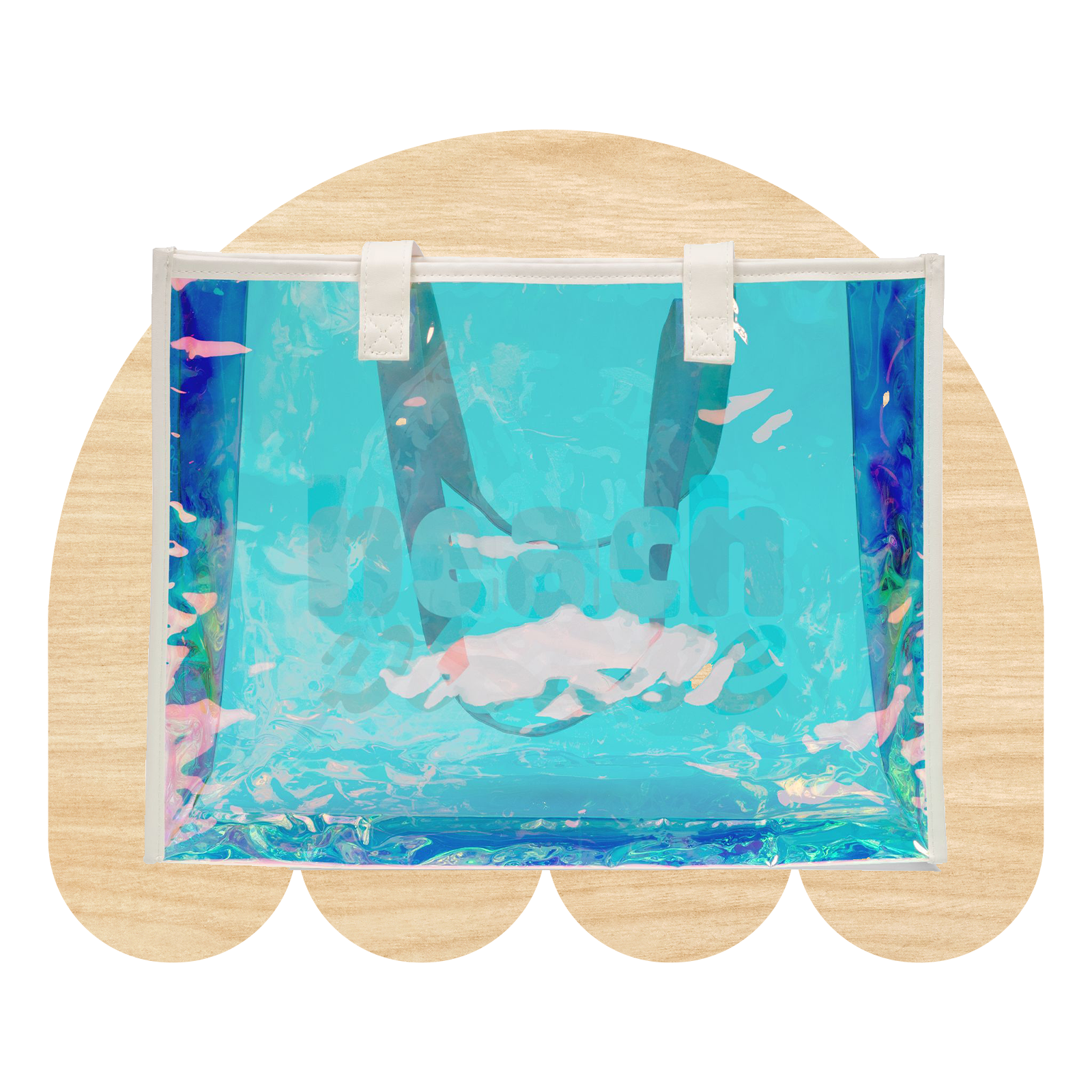 Beach Please Holographic Tote Bag