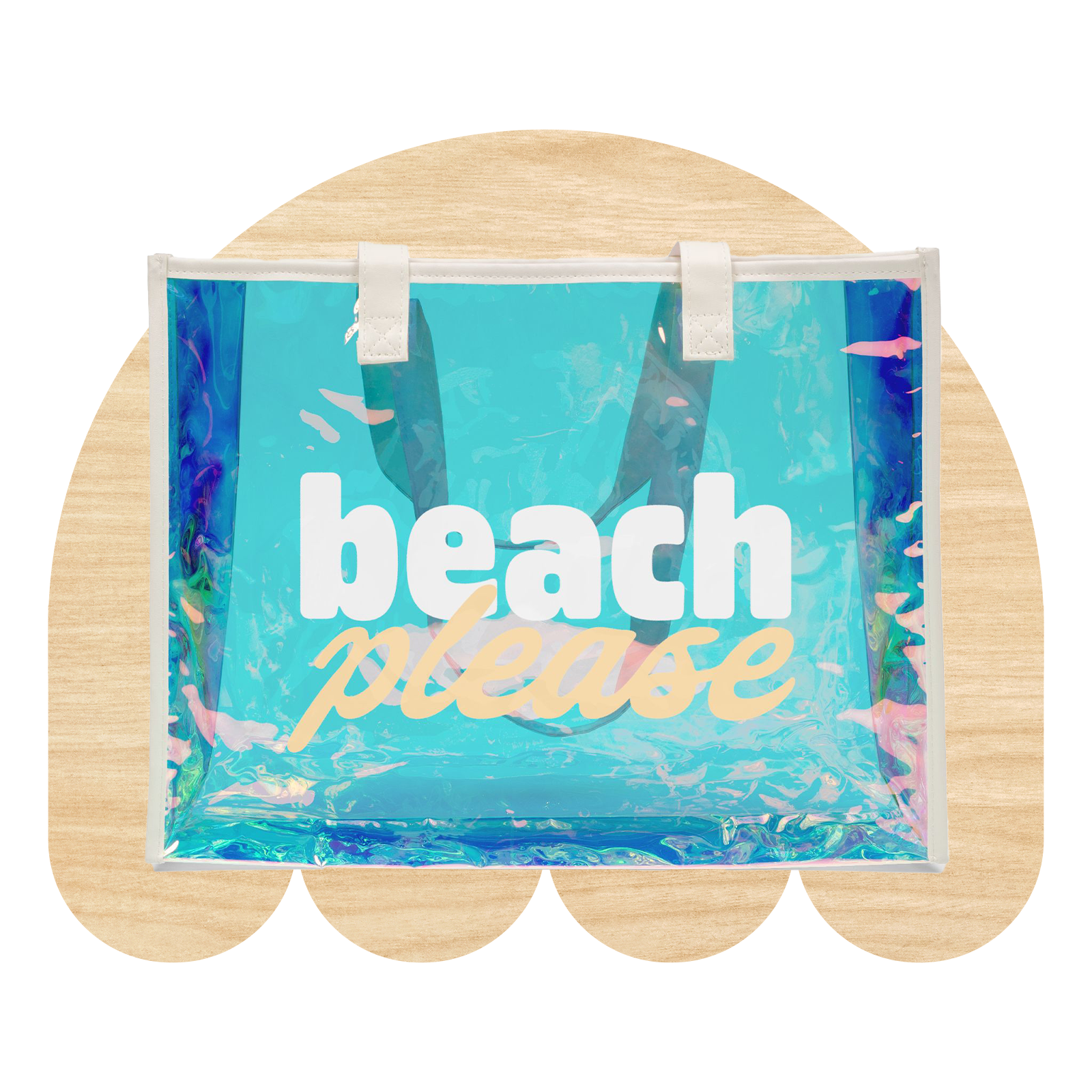 Beach Please Holographic Tote Bag