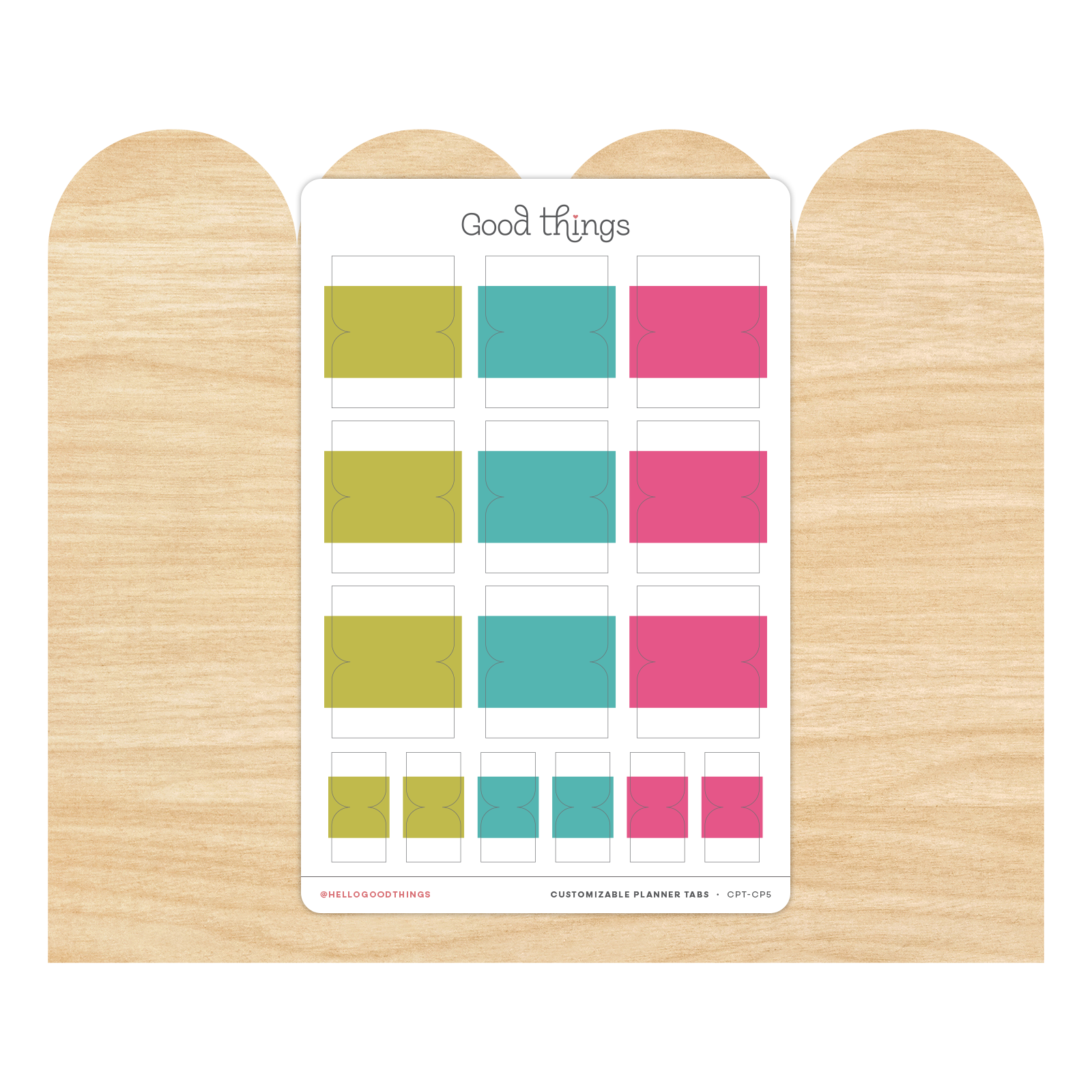 Blank Planner Divider Tabs - Color Pop