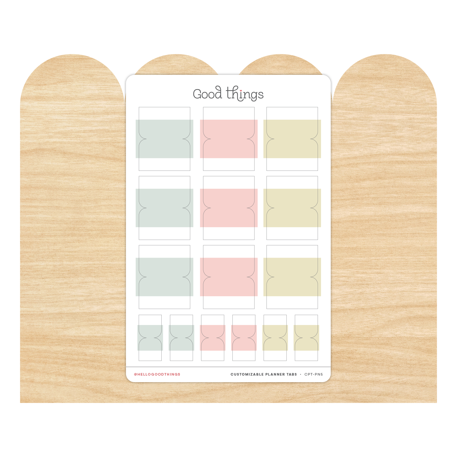 Blank Planner Divider Tabs - Pastel Neutral