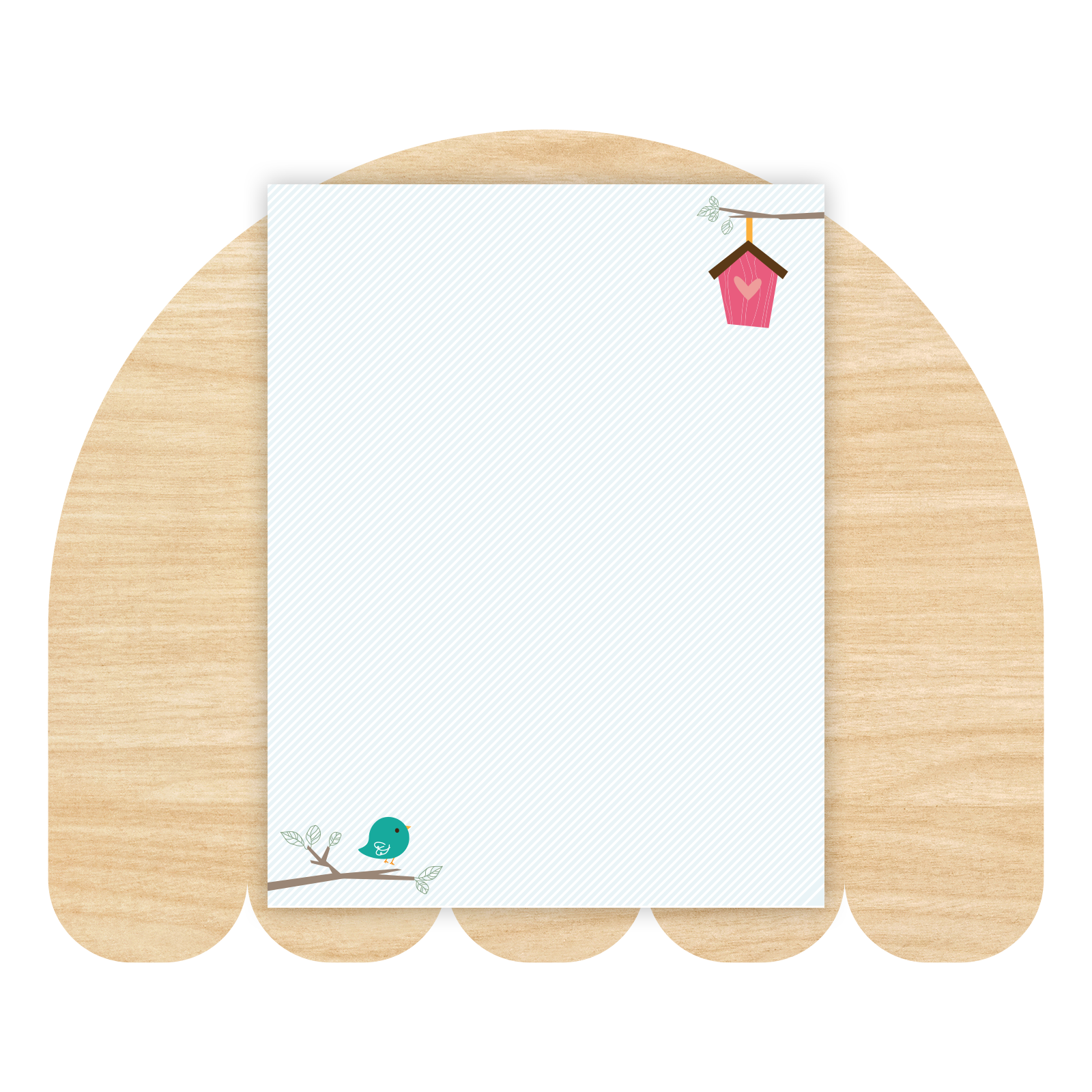 Cute Bird Unlined Notepad by Good Things