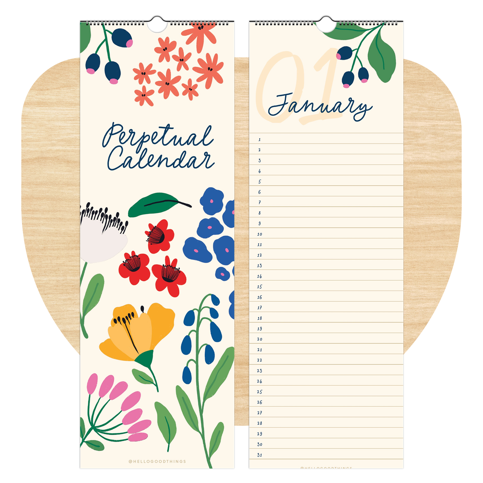 Perpetual Calendar - Floral