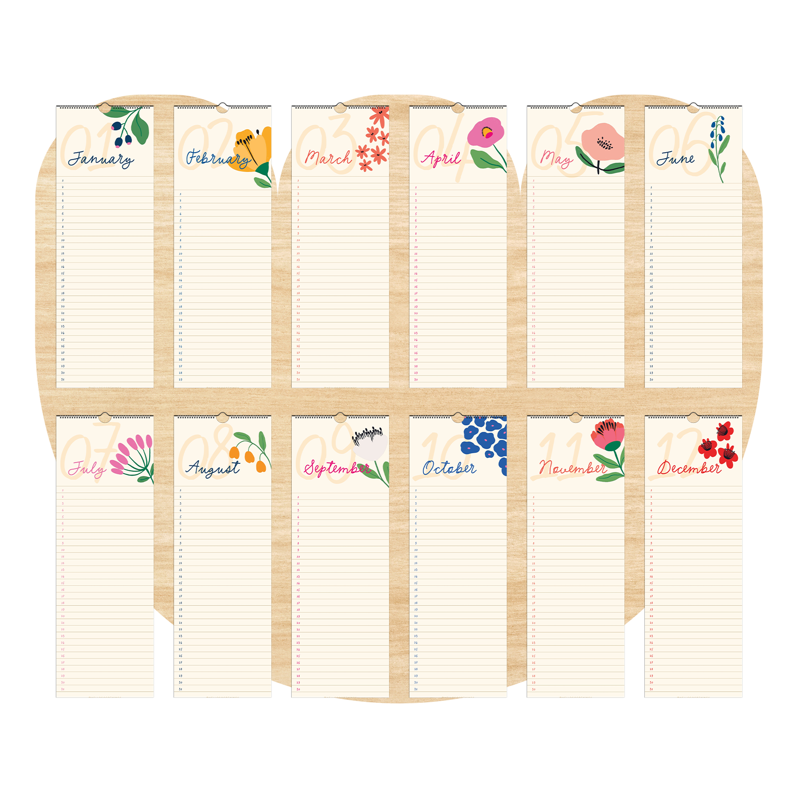 Perpetual Calendar - Floral