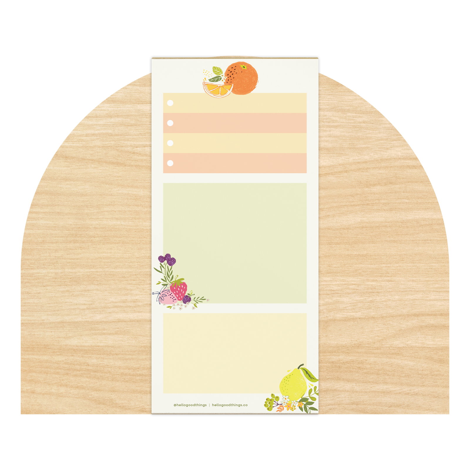 Fresh and Fruity Magnetic Notepad by Good Things