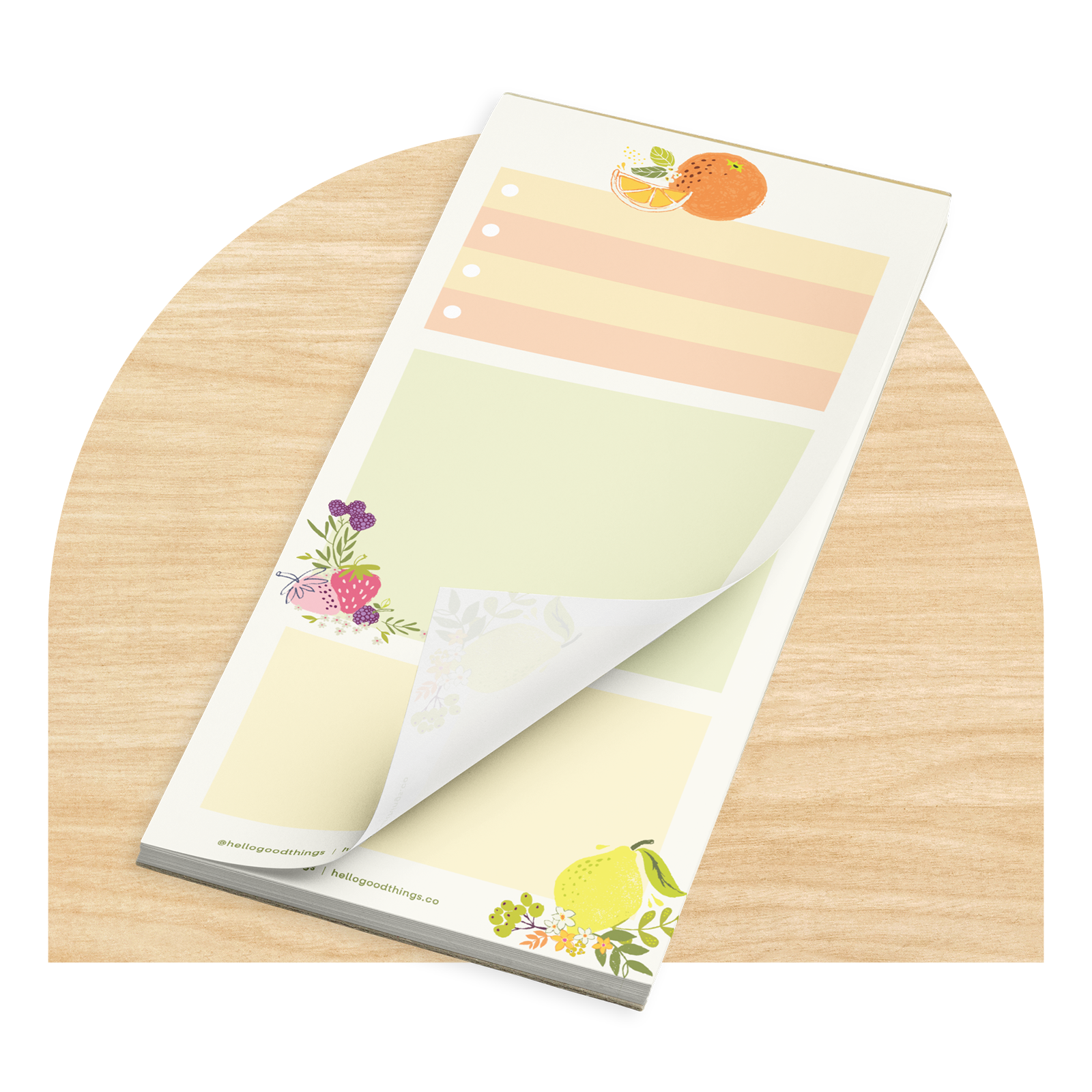 Fresh and Fruity Magnetic Notepad by Good Things