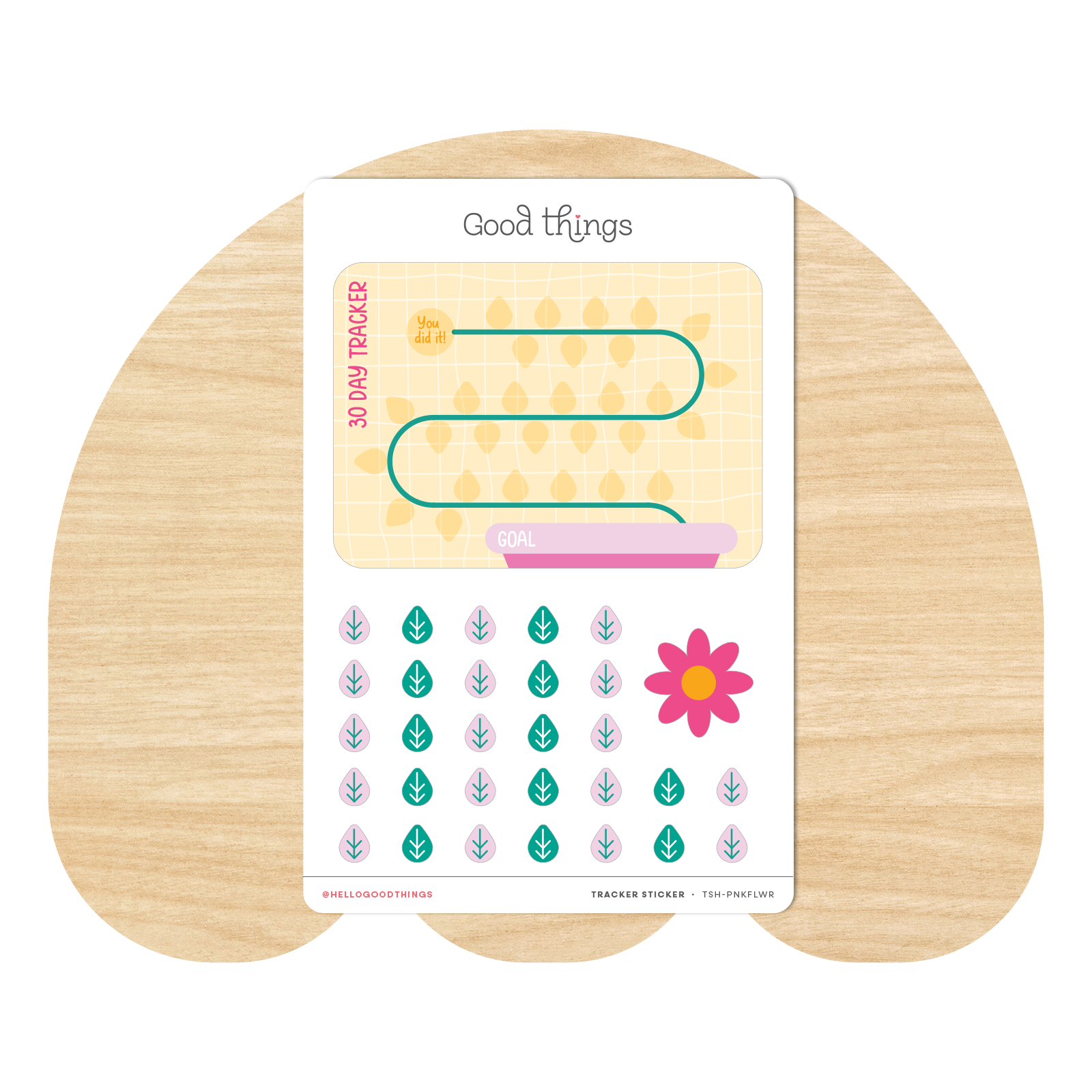 Goal Tracker Sticker Grow a Flower by Good Things