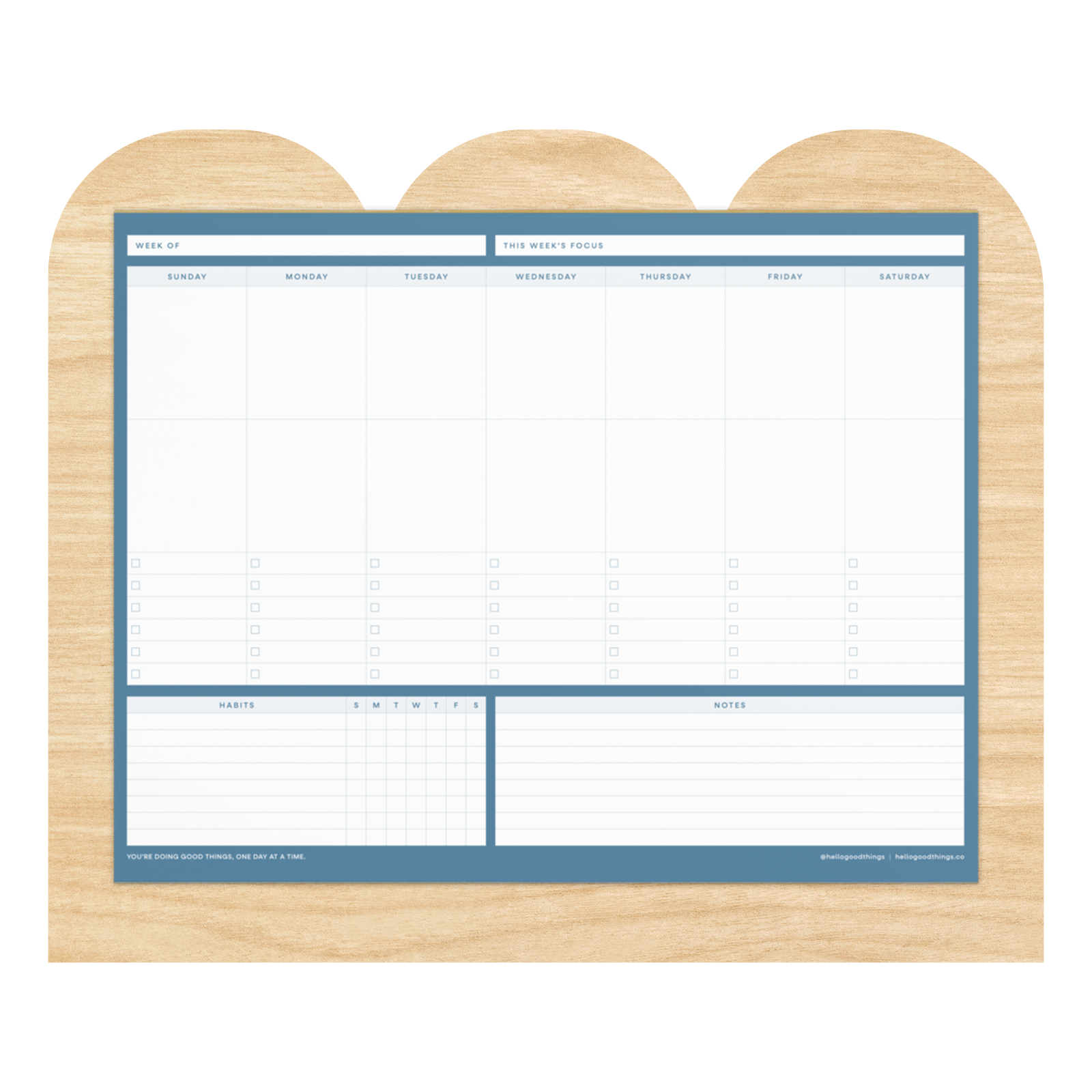 Simply Monthly Notepad (Serenity Blue) by Good Things