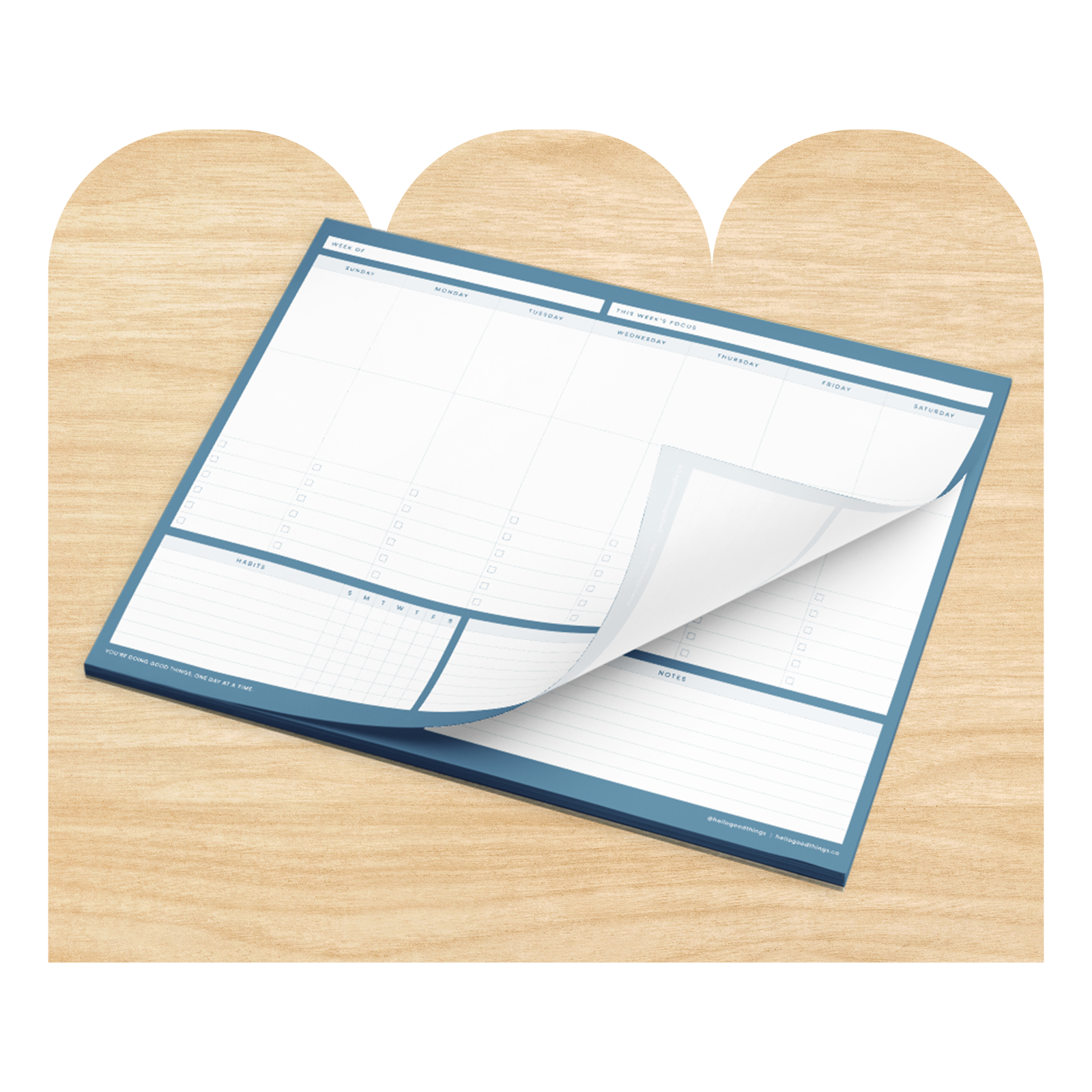 Simply Monthly Notepad (Serenity Blue) by Good Things