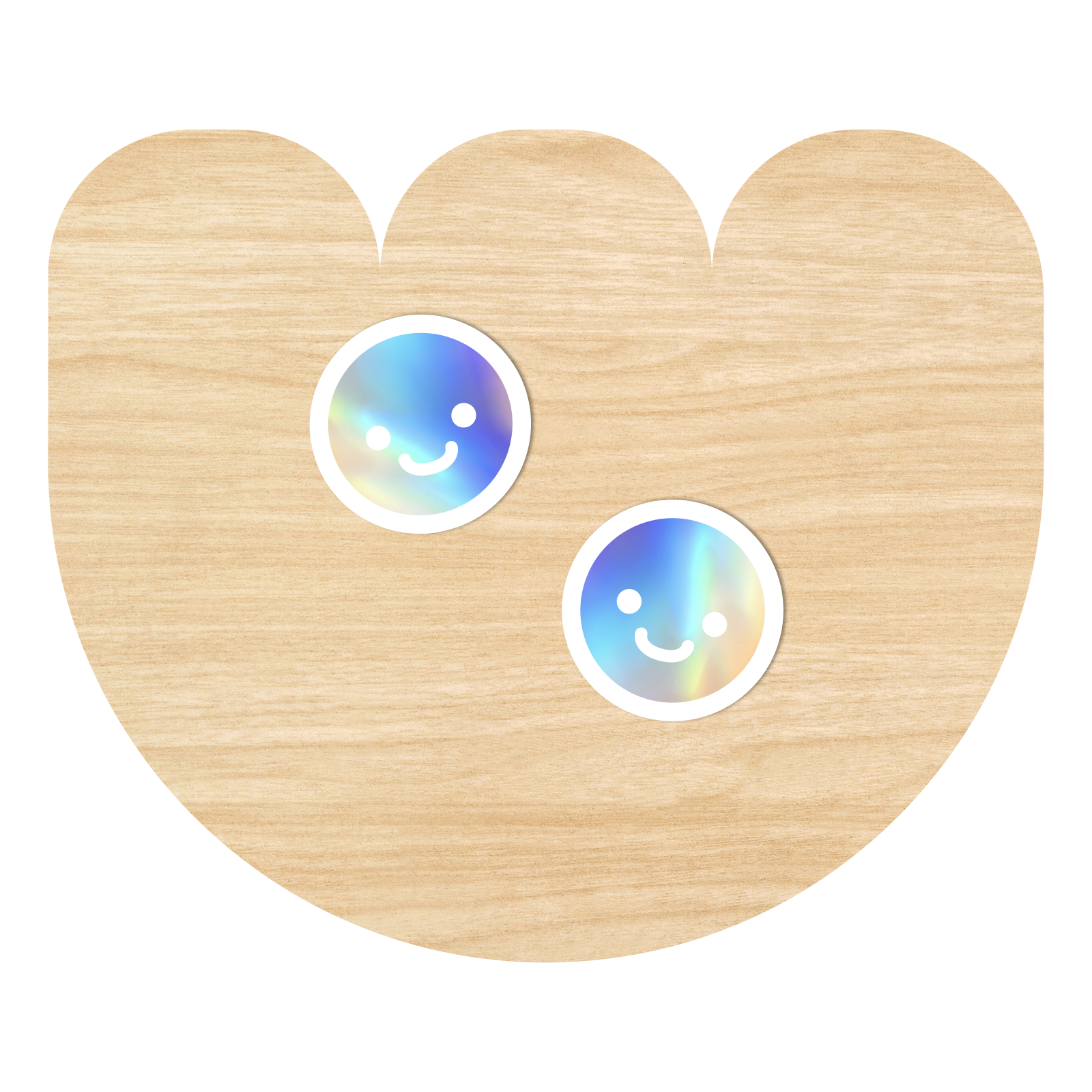 Happy Face Holographic Sticker by Good Things