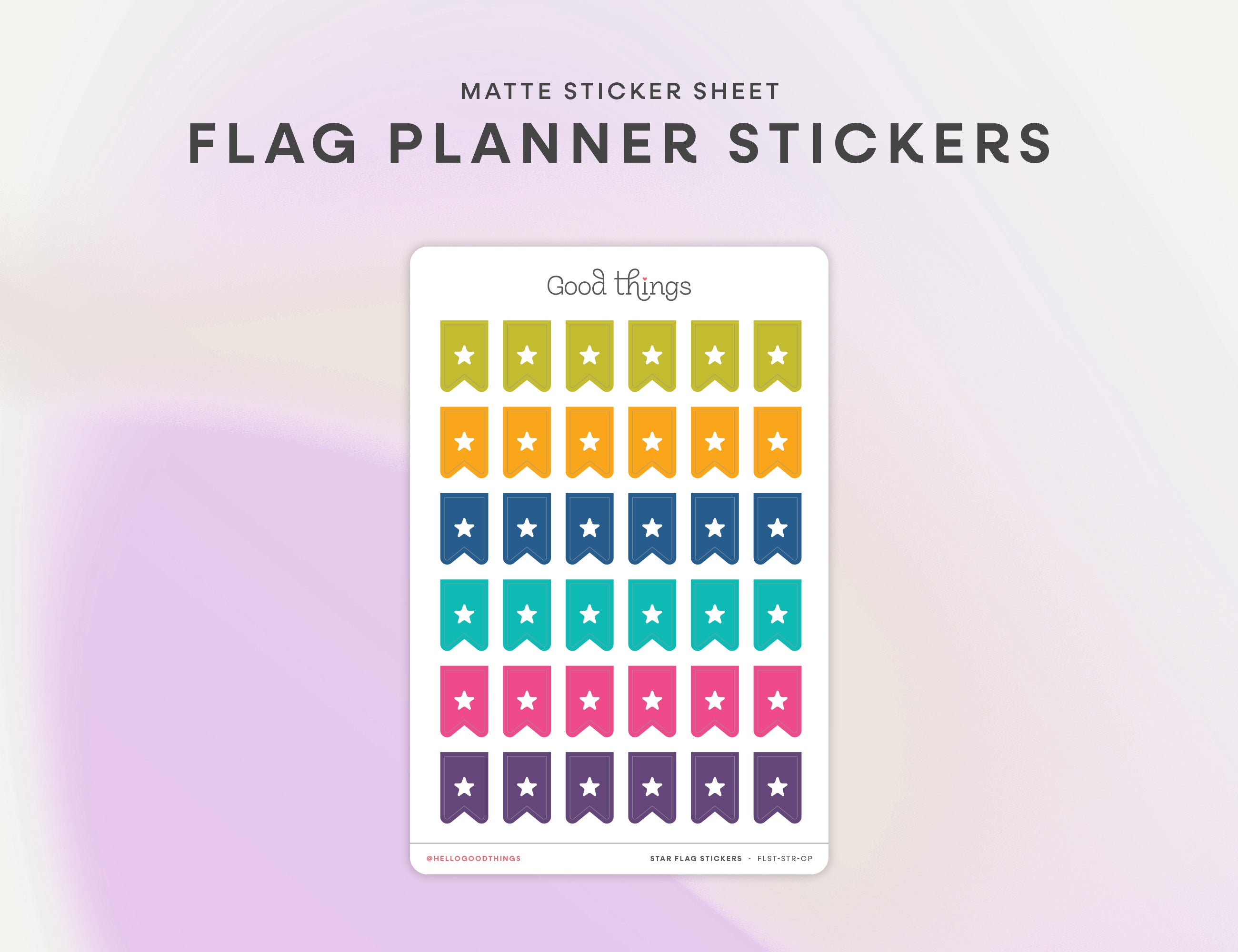 Star Flag Calendar Planner Stickers