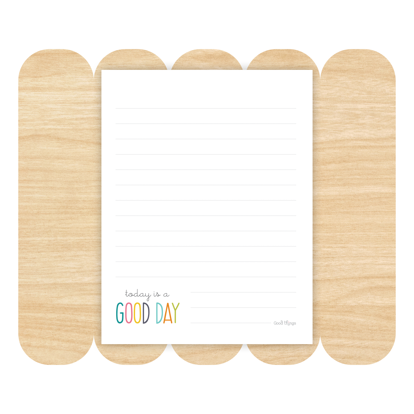 Today is a Good Day Lined Notepad by Good Things