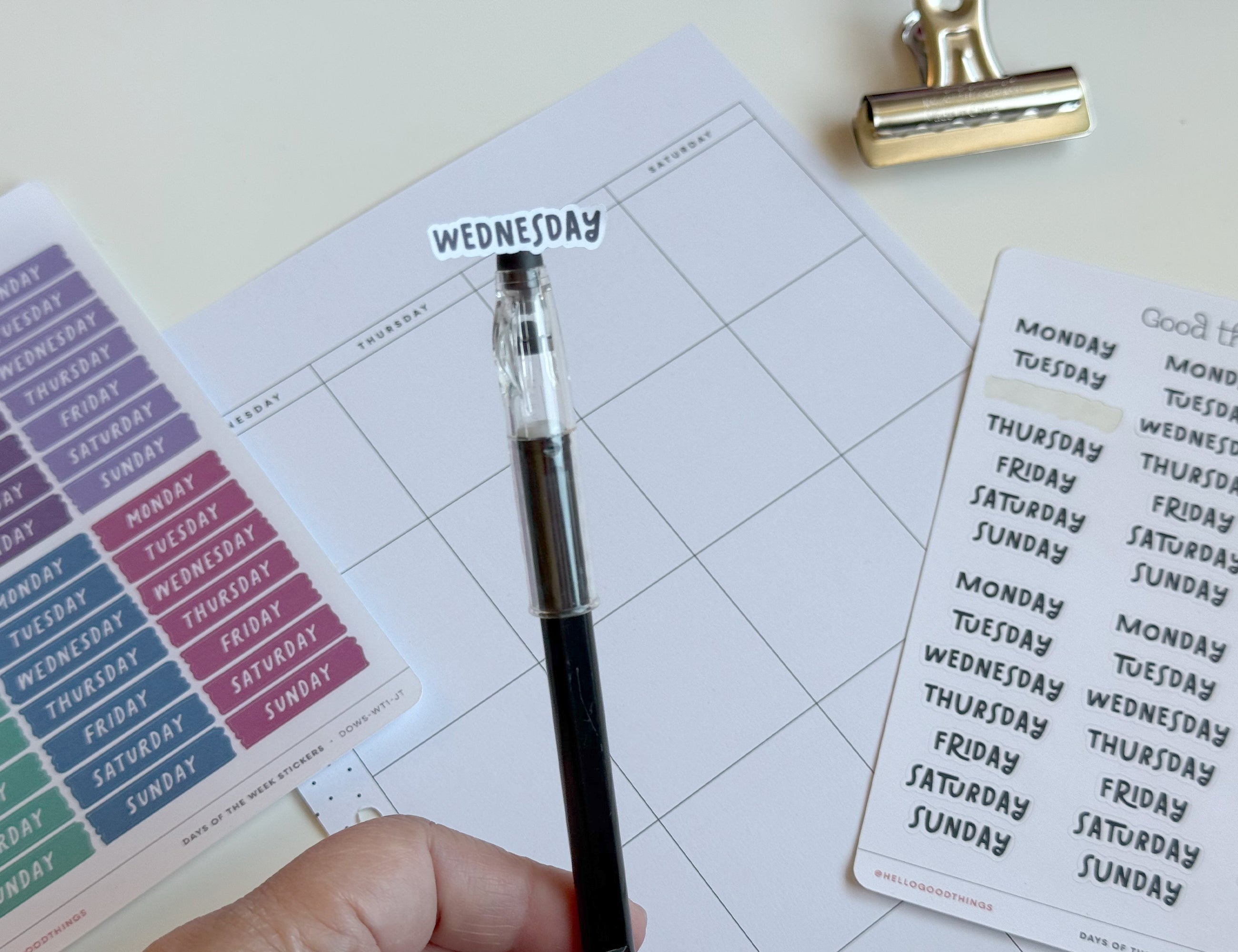 Days of the Week Stickers - Playful