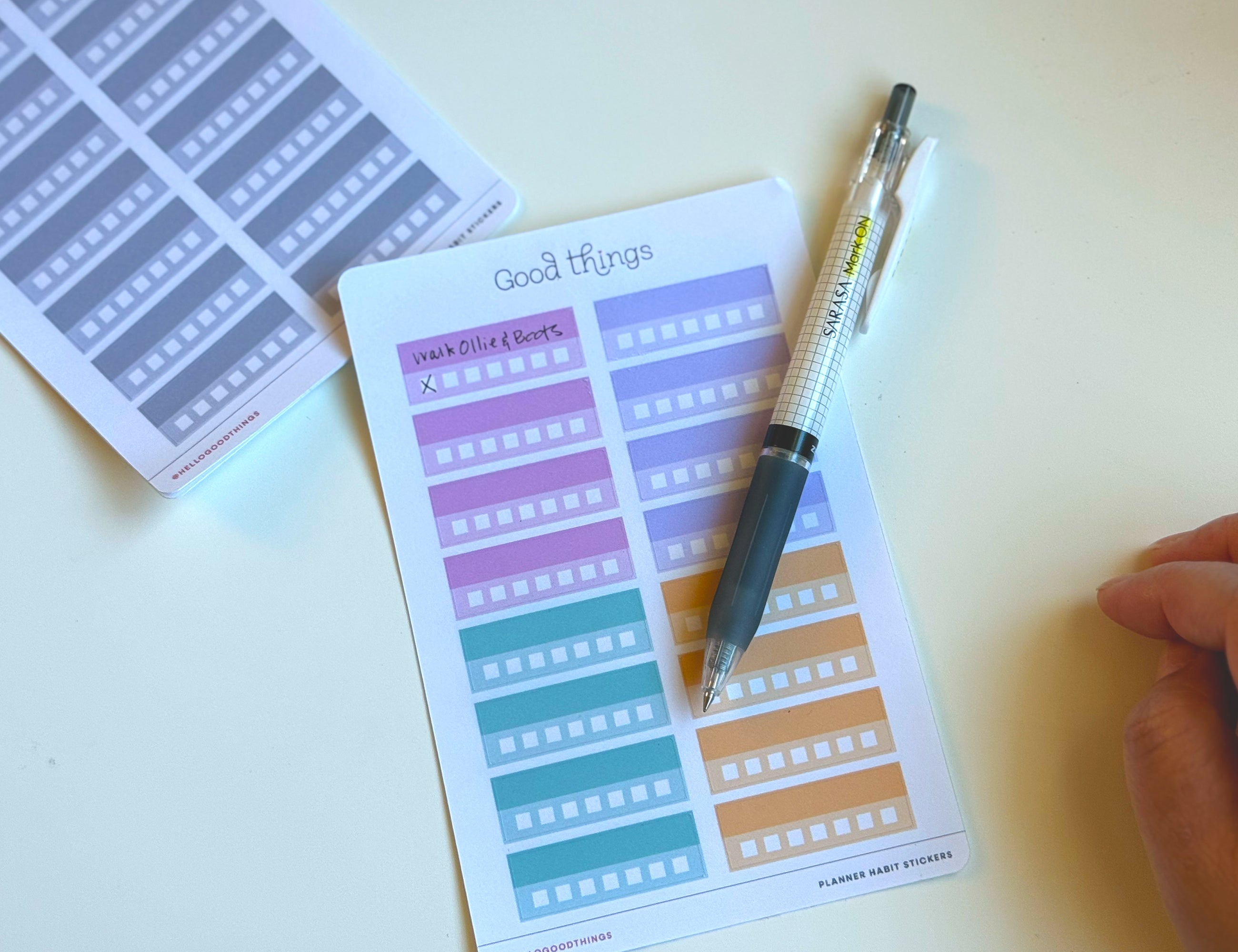 Weekly Habit Tracker Sticker - Teal