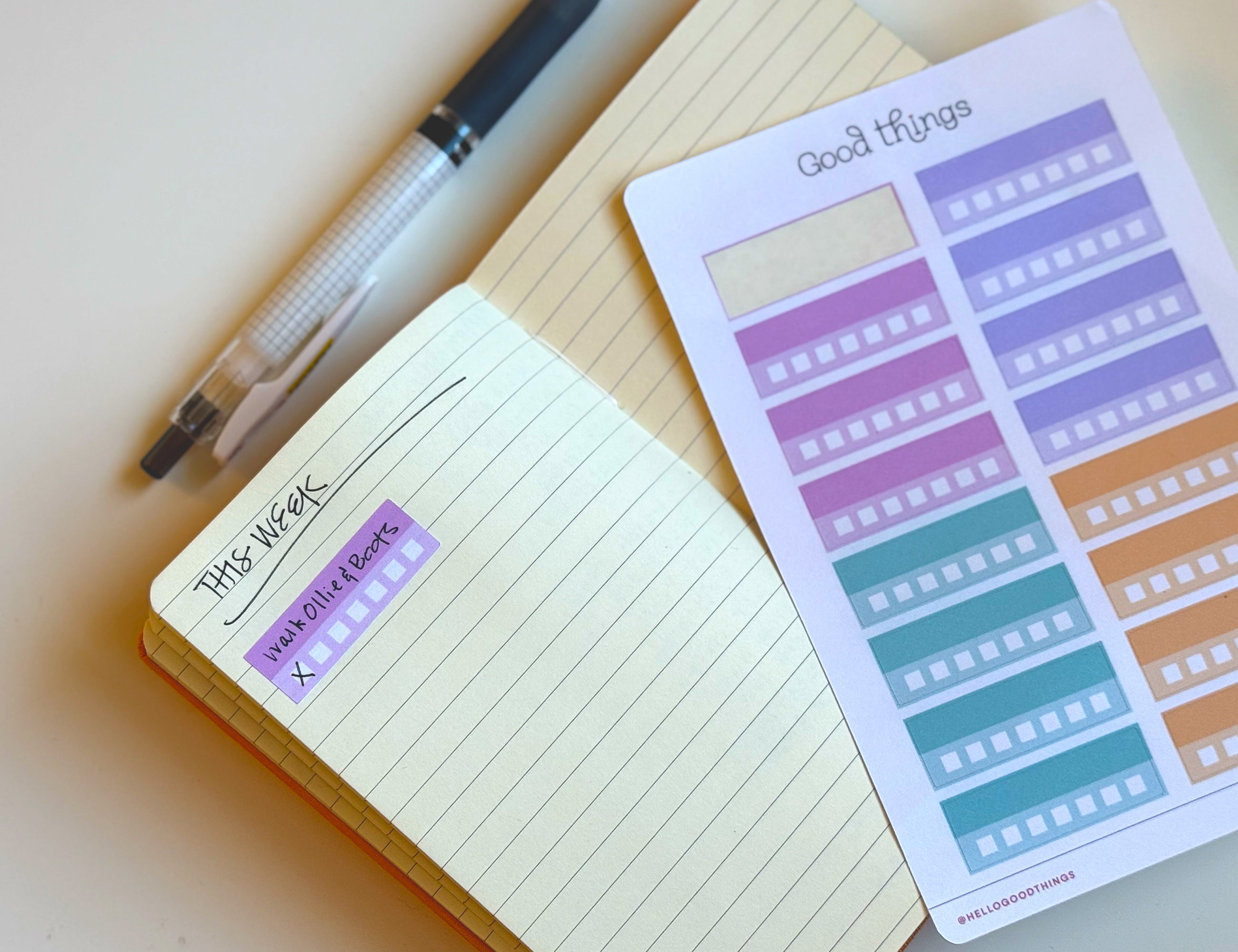 Weekly Habit Tracker Sticker - Teal