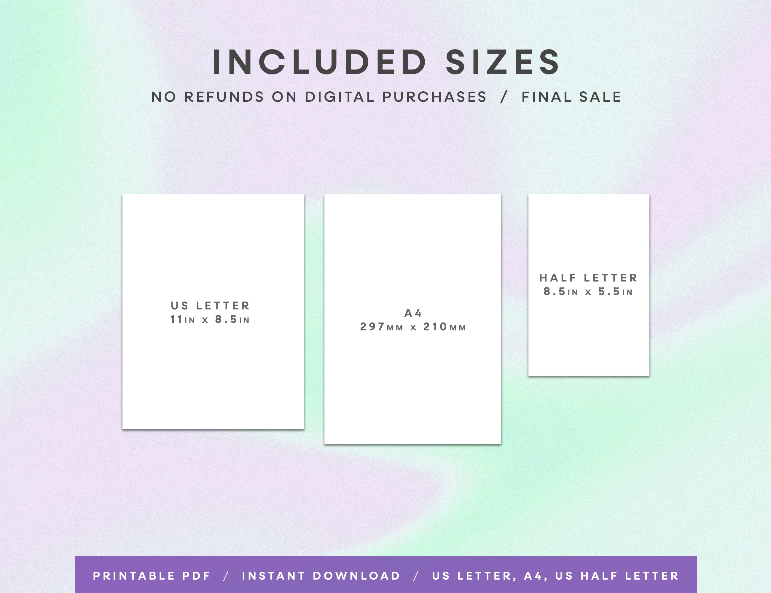 Weekly Planner Printables - Vertical (Letter, A4, Half Letter)