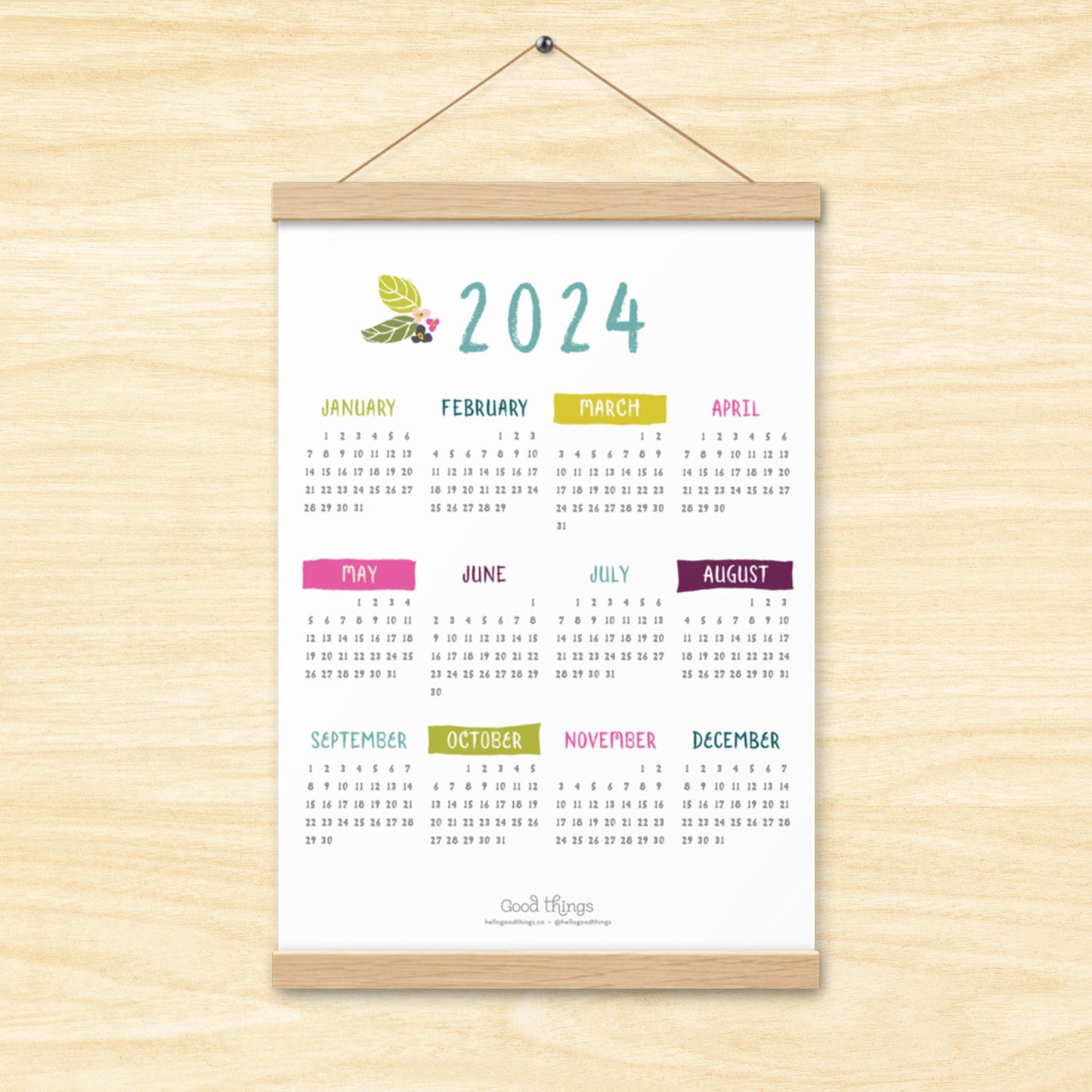 2024 Hanging Calendar - No. 4