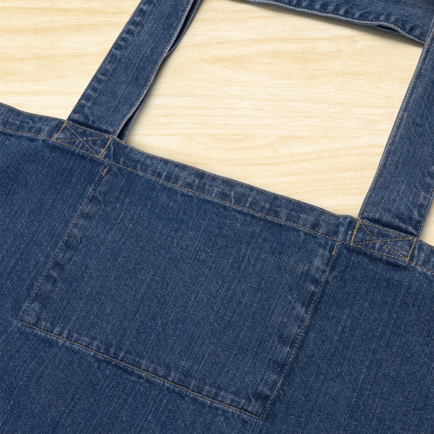 Nope Embroidered Denim Tote Bag