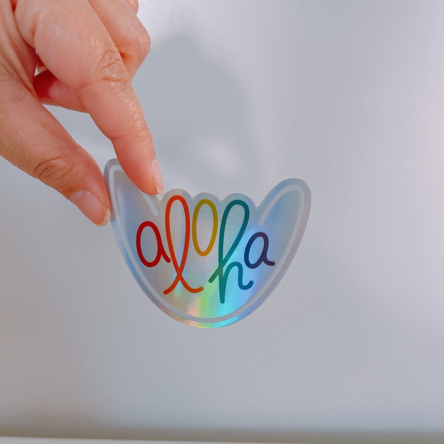 Aloha Shaka Holographic Vinyl Sticker