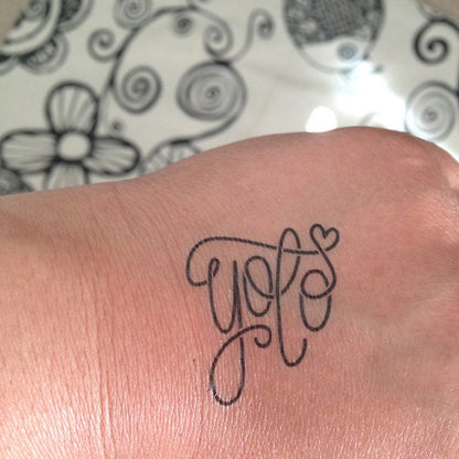 Temporary Tattoo - YOLO - You Only Live Once