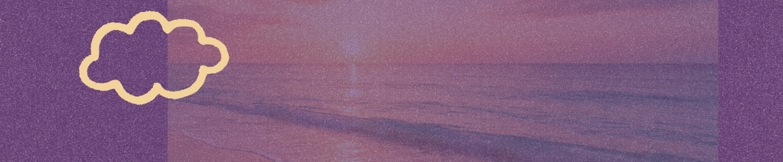 faded image of an ocean, beachside during a sunset.