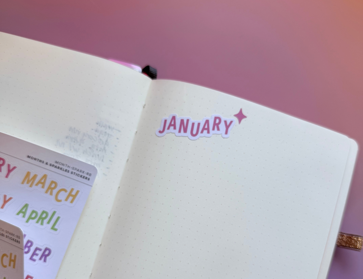 Month & Sparkles Sticker Sheet
