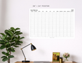 2027 Wall Poster Calendar - Year Planner (Black & White)