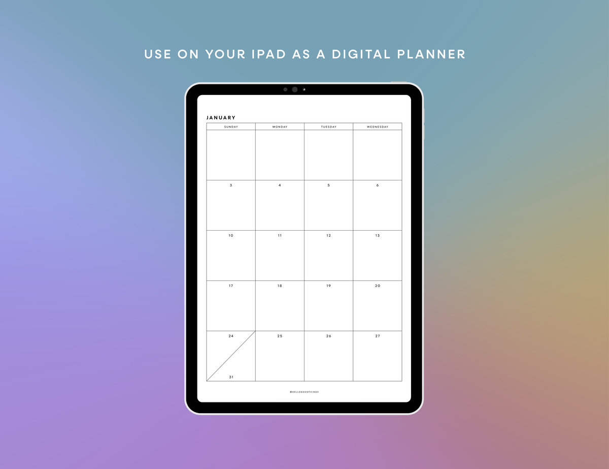 2027 Calendar & Notes Printable (Letter, A4, Half Letter, A5)