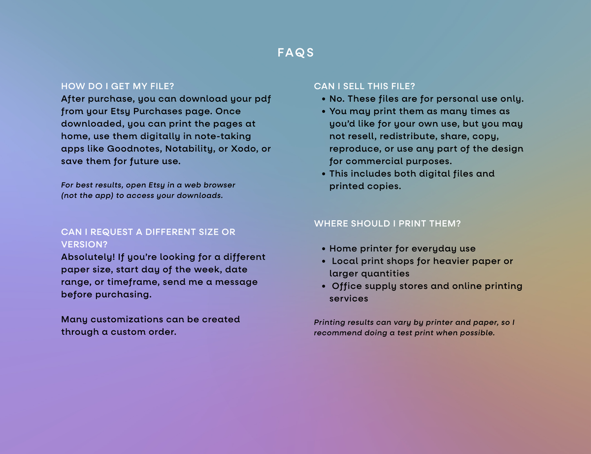 2027 Month + Habits Printable (Letter, Tabloid, A4, A3)