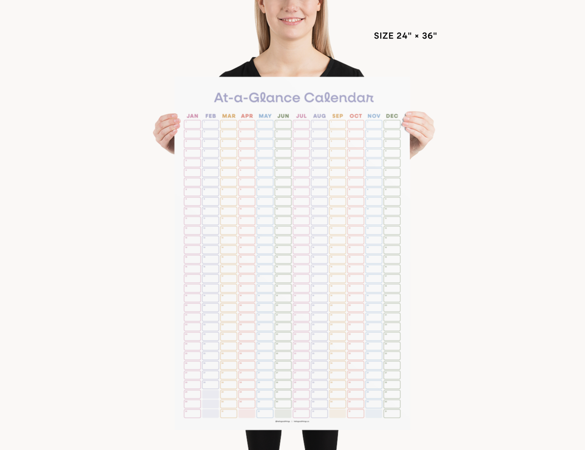 2027 Wall Poster Calendar - At-a-Glance Calendar (Golden Hour)