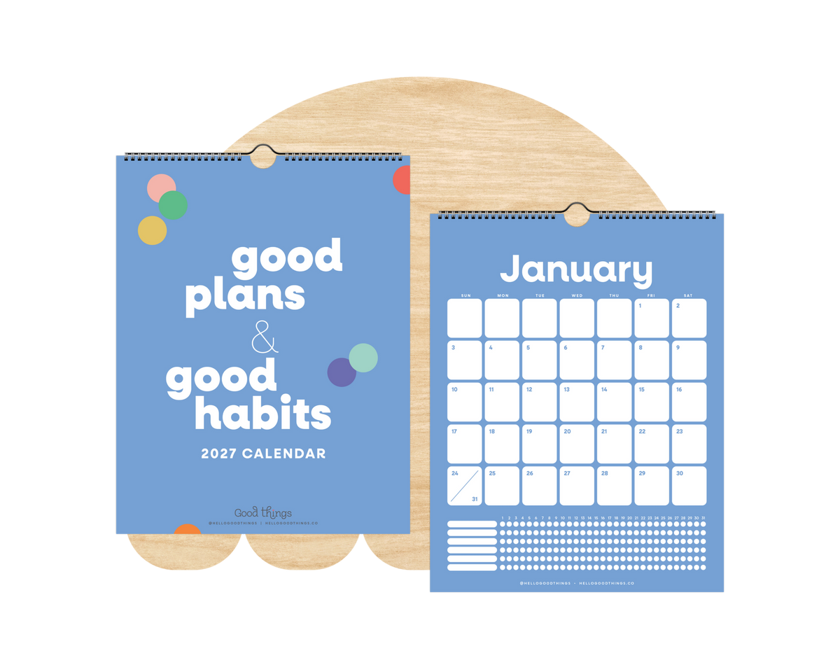 2027 Good Plans & Good Habits Calendar