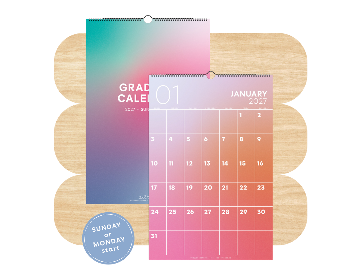 2027 Gradient Calendar