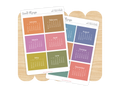 2027 Calendar Stickers, Color Block + Woodland