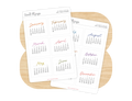 2027 Calendar Stickers, Script + Woodland