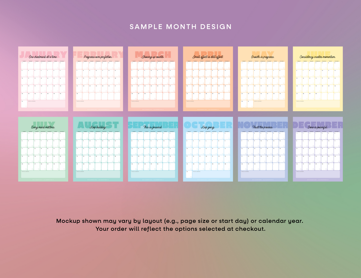 2027 One Goal Calendar