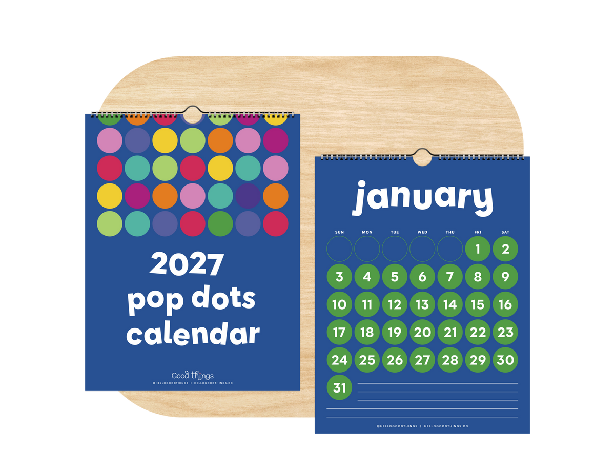 2027 Pop Dots Calendar