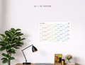 2027 Wall Poster Calendar - Year Planner (Rainbow)