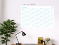 2027 Wall Poster Calendar - Year Planner (Teal)