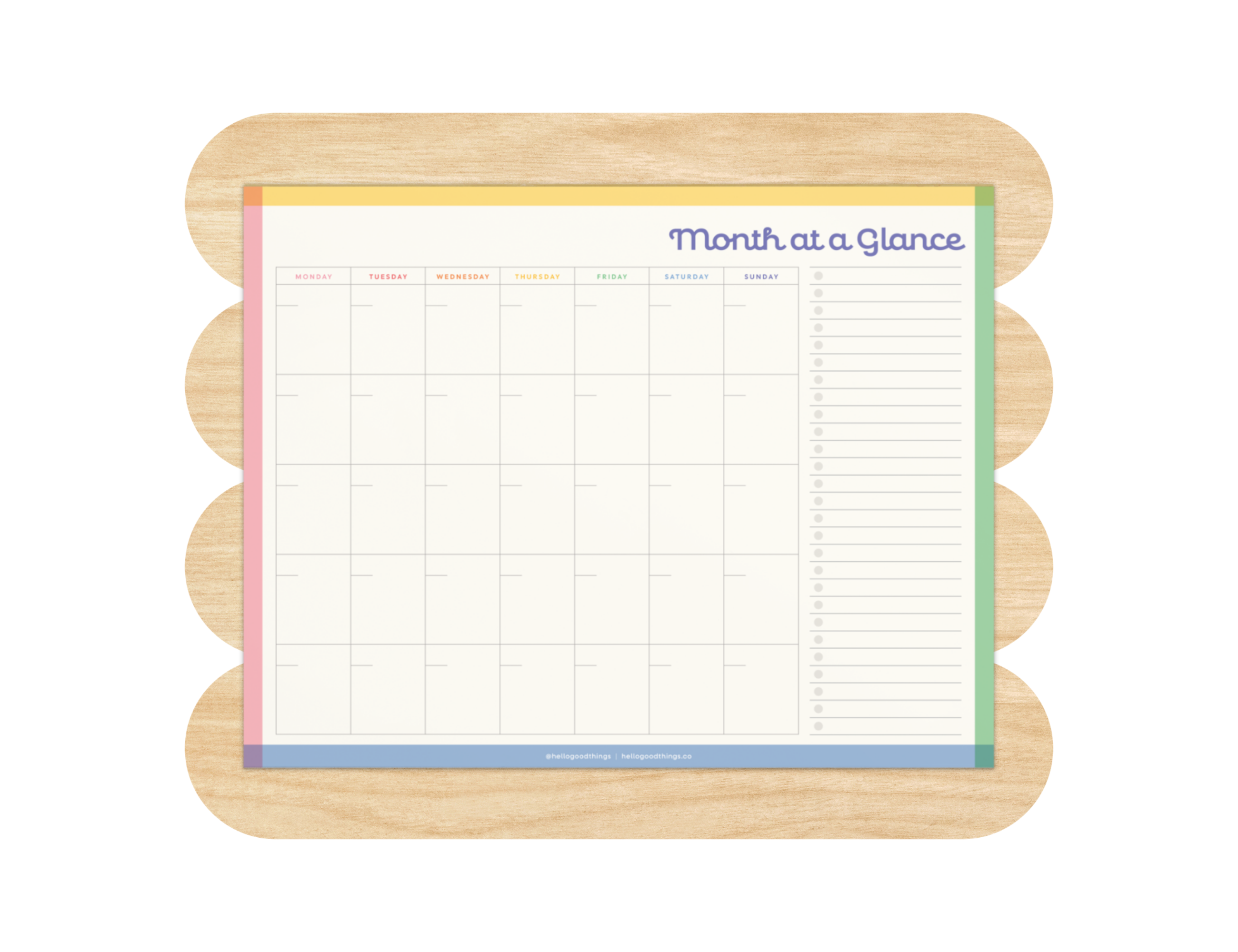 Month-at-a-Glance Notepad