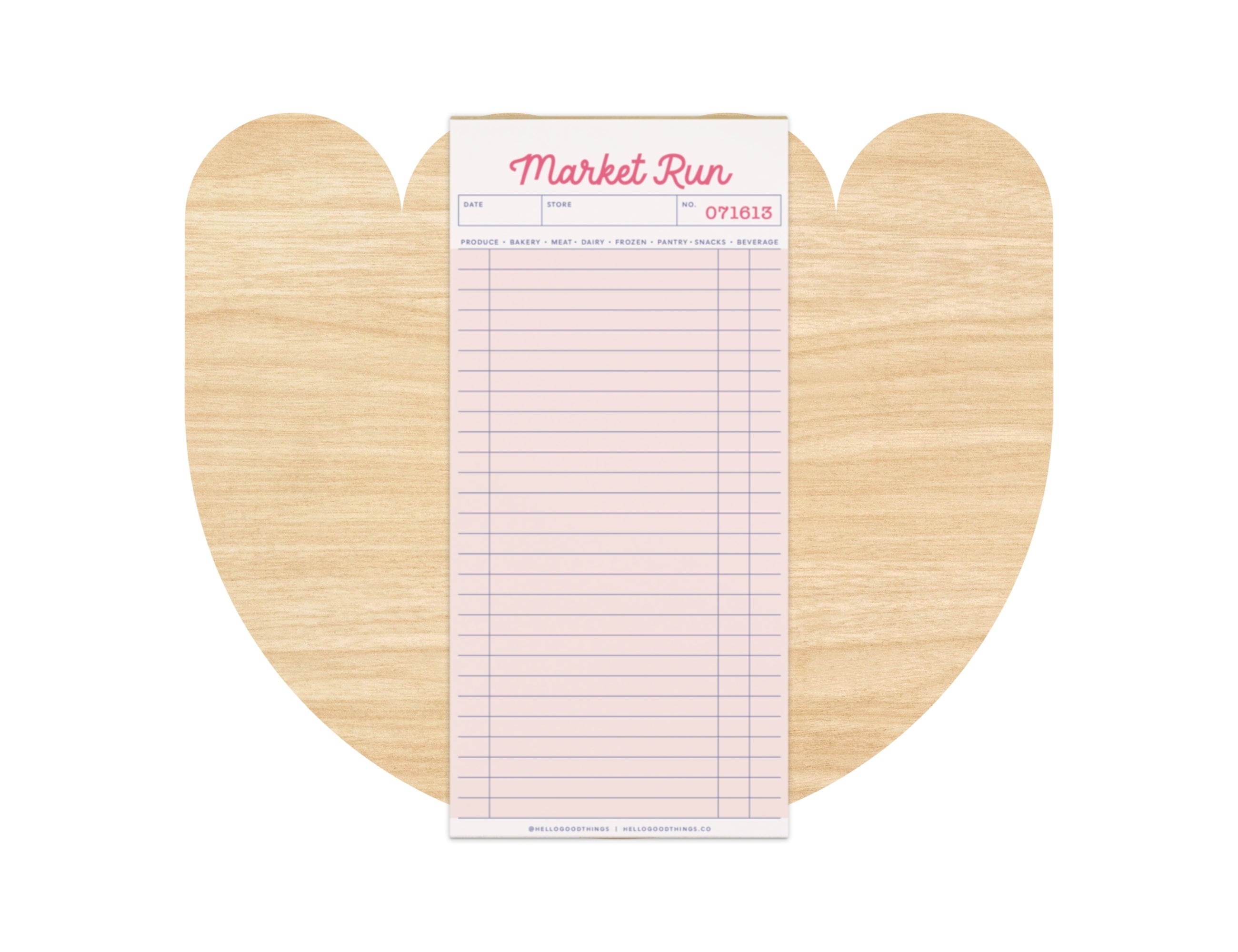 Market Run Magnetic Notepad