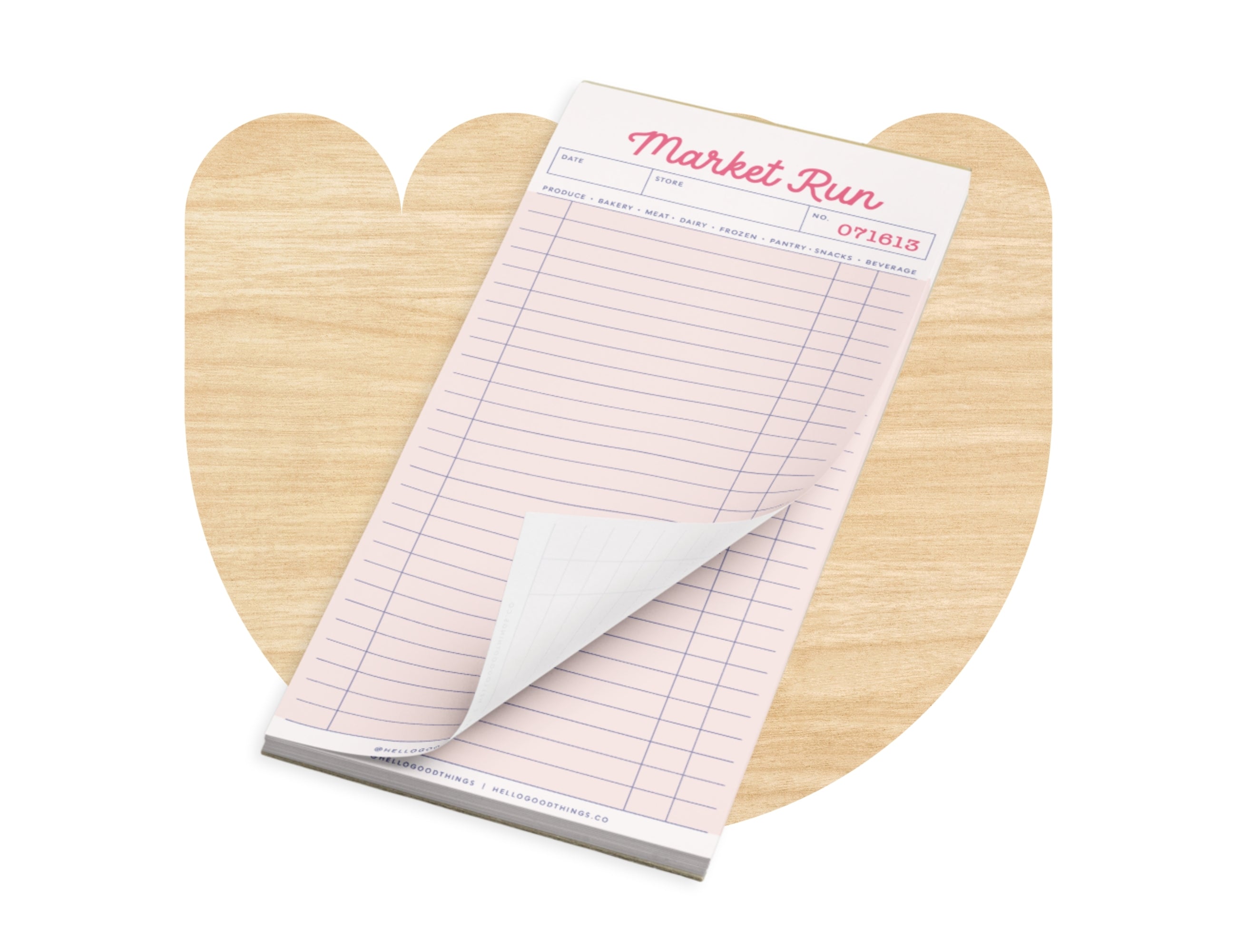 Market Run Magnetic Notepad