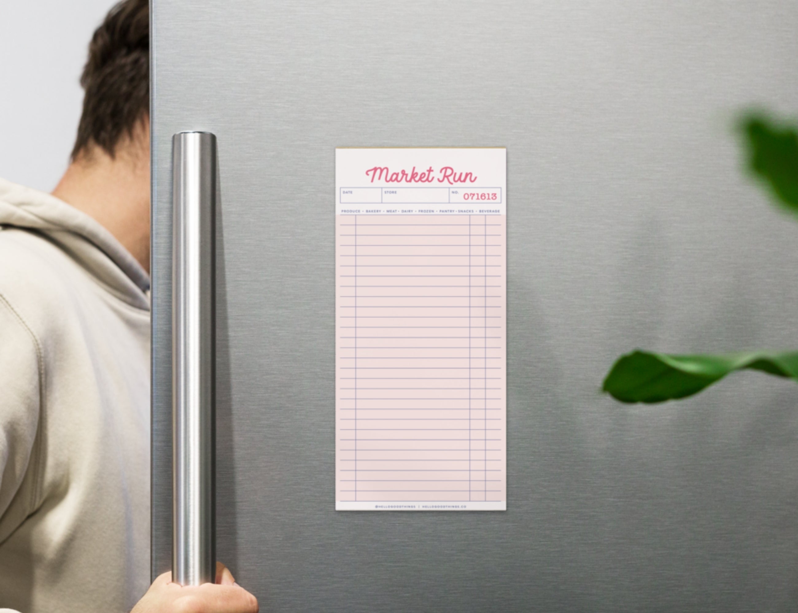 Market Run Magnetic Notepad