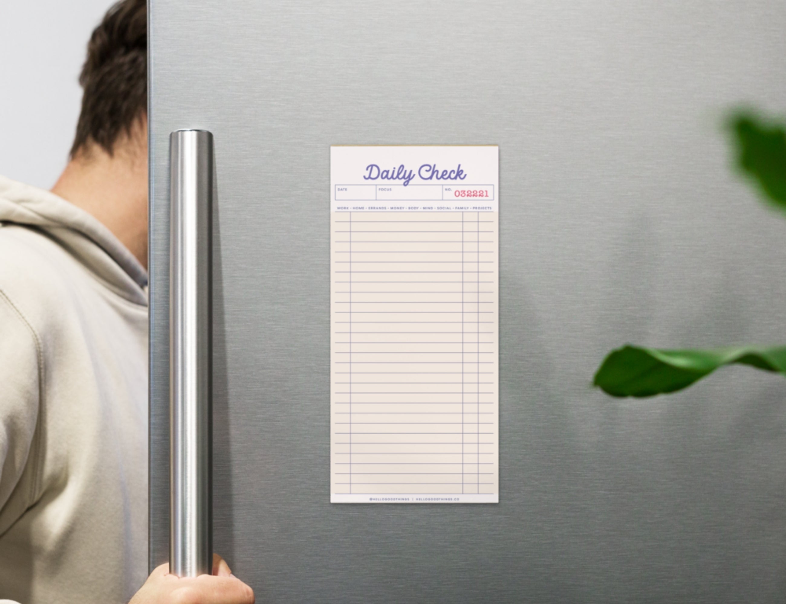 Daily Check Magnetic Notepad