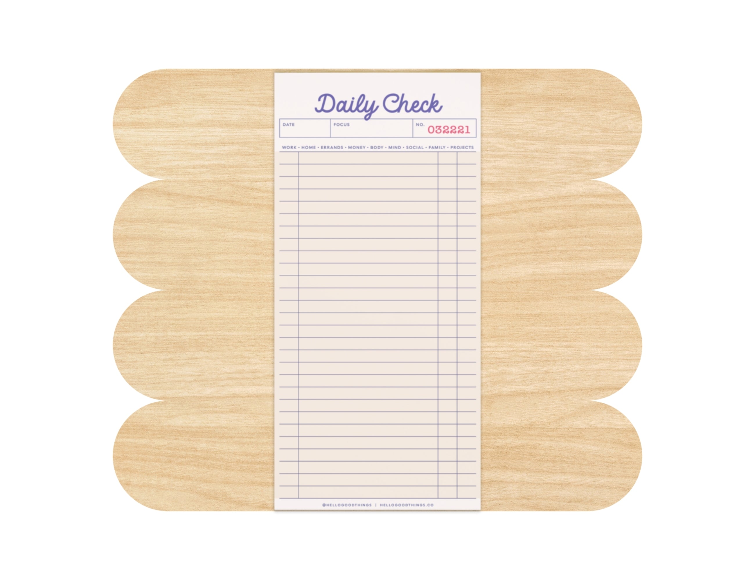 Daily Check Magnetic Notepad