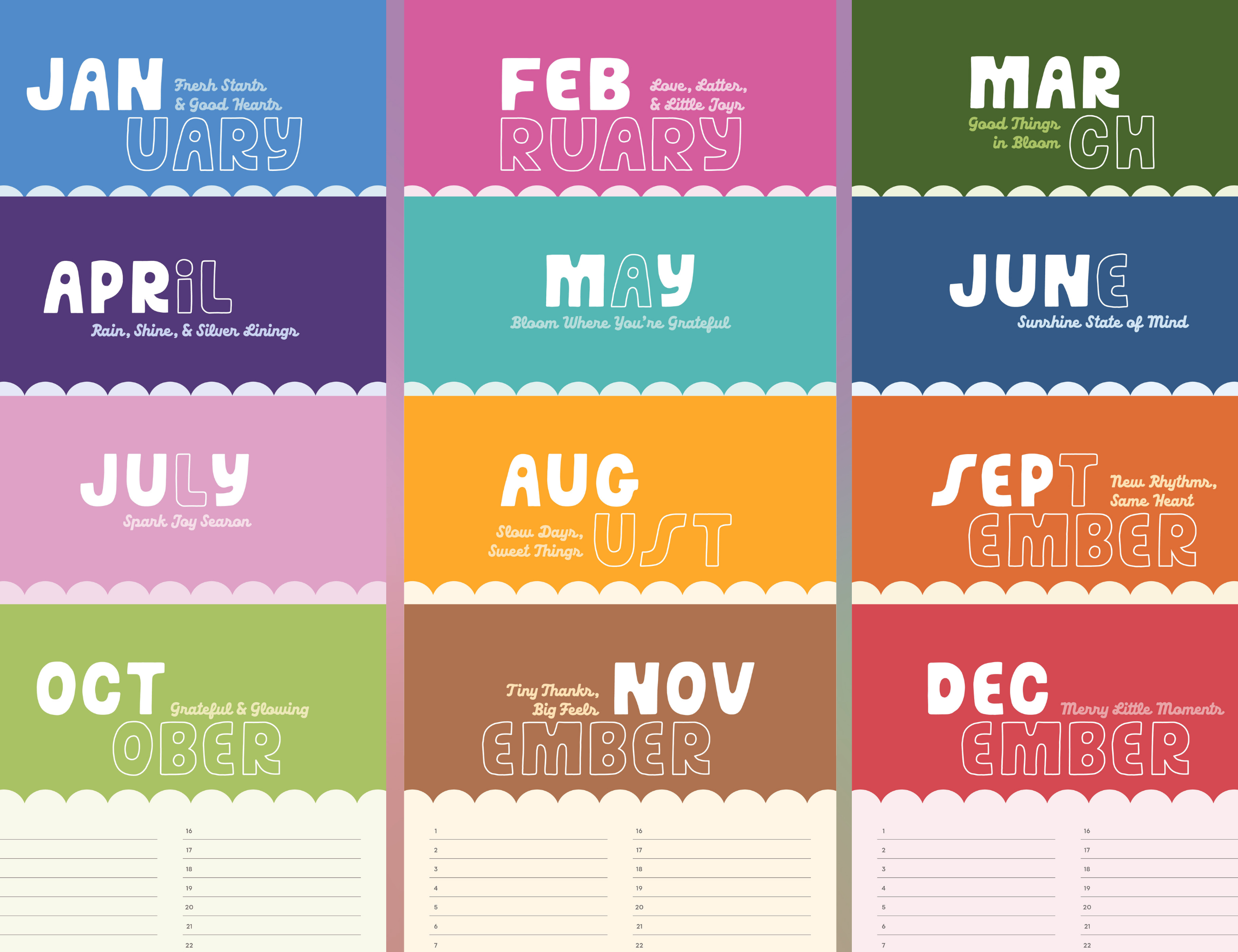 365 Days of Good Things Wall Calendar