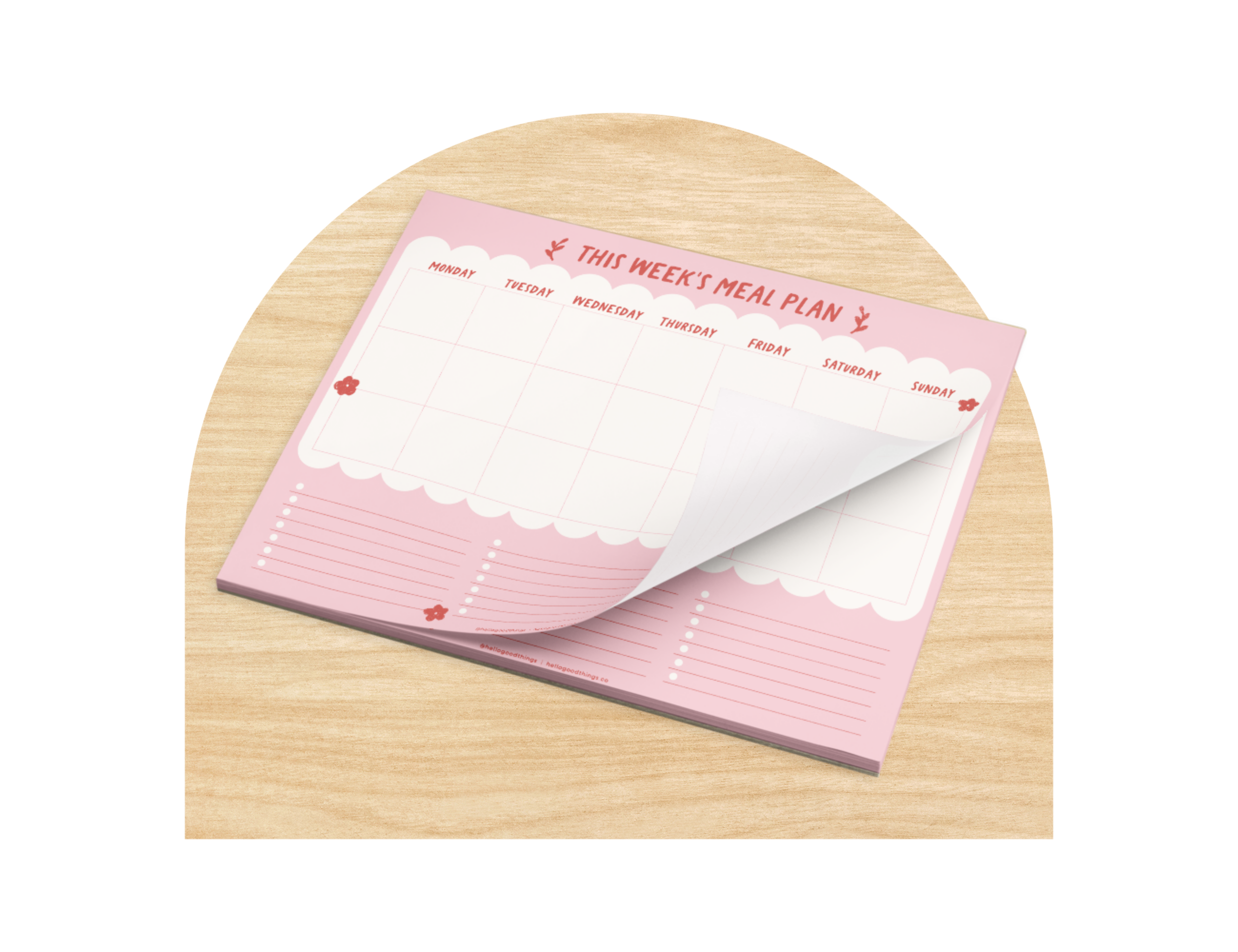 This Week’s Meal Plan Notepad
