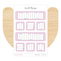 Book Tracker Sticker Sheet, Mixed Set