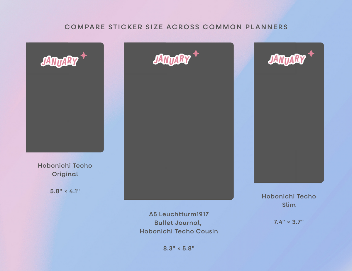 Month & Sparkles Sticker Sheet